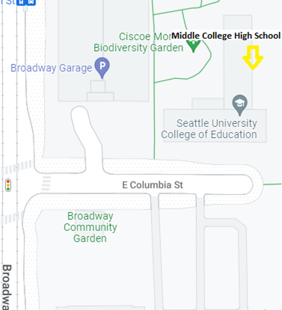 Map Location of Middle College at Seattle U